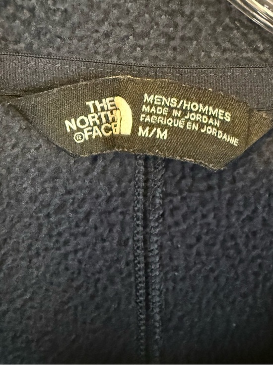 The North Face Men's Medium Texture Cap Rock Fleece Navy 1/4 Zip Gorpcore Cabin - Picture 11 of 12